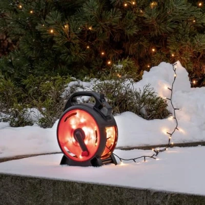 Immagine di Konstsmide 3834 807 Sistema di illuminazione a catena Interno/esterno ERP: E (A G) rete elettrica Numero lampadine 400 LED (monocolore) Ambra Lunghezza
