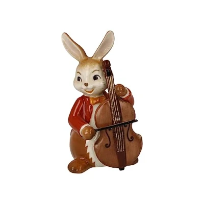Immagine di Goebel Coniglietto 66 845 80 1 Statuetta di bassista allegro in gres, dimensioni: 4,5 x 4 8 cm