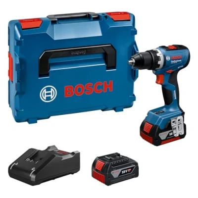 Immagine di Bosch Professional 18V System Trapano avvitatore a batteria GSR 65 motore brushless, lunghezza della testa 166, incl. 2x GBA 5.0Ah, caricabatteria GAL 40, L BOXX