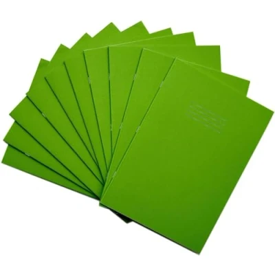 Immagine di Rhino Libro per esercizi con pagine bianche e a righe, da 15 mm, formato A4, confezione 10, colore: Verde chiaro