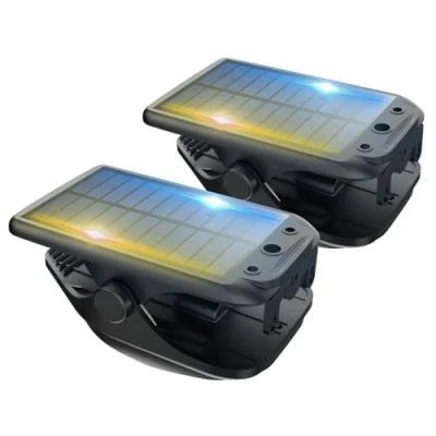 Immagine di SANSI luci solari per esterni, 500 lm, con sensore di movimento, a energia solare 60 LED, 3 modalità, 2 modalità montaggio, recinzione, garage, campeggio, vialetto, confezione