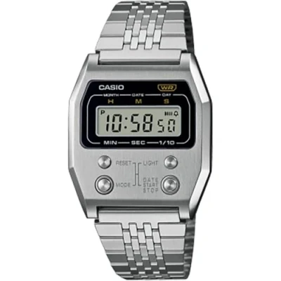 Immagine di Casio Orologio Digitale al Quarzo Svizzero Uomo con Cinturino in Acciaio Inossidabile A1100D 1EF