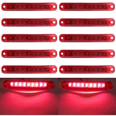 Immagine di HULX Luci di Posizione per Auto, 10 Pezzi Indicatori Direzione Auto Laterali 9SMD LED 12V (Rosso)