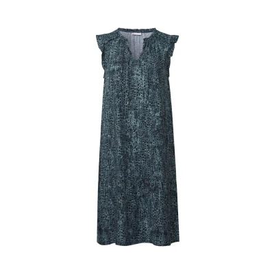 Immagine di Street One 1408780 Abito a Tunica Fantasia, Blu Acqua Profonda, 46 Donna