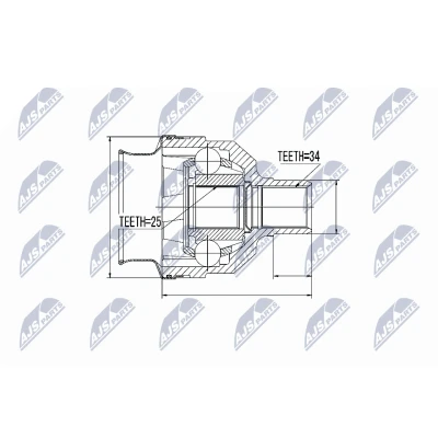 Immagine di NTY NPW PL 025 Kit Giunto Omocinetico sul lato del cambio, Assale anteriore OPEL: Zafira B, Astra J Hatchback, Signum CC