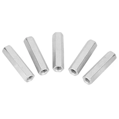 Immagine di 5 pz M8 * 50 Stelo Lungo Dado Esagonale Manicotto Asta Accoppiamento Distanziatore Filettato Elementi di Fissaggio Dadi Connettore