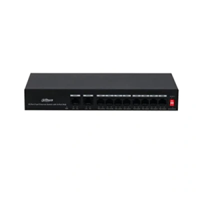 Immagine di DAHUA PFS3010 8ET 65 SWITCH POE WATCHDOG 8 PUERTOS 10/100 + 2 UPLINK 65W 802.3AT