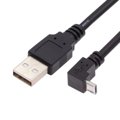 Immagine di chenyang cavo da USB a micro USB, 2.0 maschio 5 pin maschio, con angolo di 90 gradi verso il basso, prolunga per ricarica e trasferimento dati, 0,3 m
