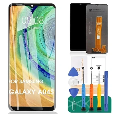 Immagine di per Samsung Galaxy A04S Schermo LCD di ricambio A047 Display SM A047F Touch Digitizer Assembly A047F/DS, A047F/DSN Kit riparazione (nero)