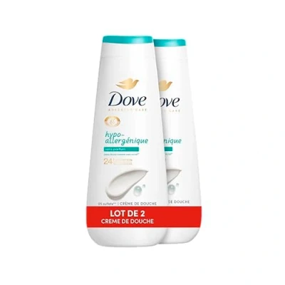 Immagine di DOVE Crema doccia Advanced Care Ipoallergenica Dermatologicamente testato Sensazione di pelle morbida per 24 ore (confezione da 2 x 400 ml)