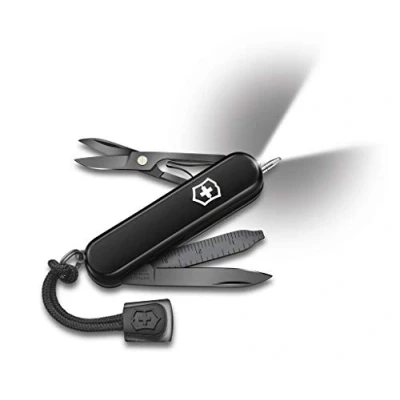 Immagine di Victorinox, Signature Lite Onyx Black, Coltellino Svizzero, Originale, Multiuso, Campeggio, 9 Funzioni, Lama, piccola, Righello (cm)