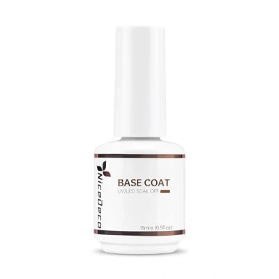 Immagine di Nicedeco Base Coat Smalto Semipermanente per Unghie in Gel Soak Off UV LED Kit Manicure Comodo &amp; Facile da usare, 1x15ml