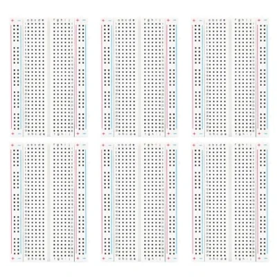 Immagine di ELEGOO 6PCS Breadboard Kit con 400 Punti, Mini Compatibile Arduino, Jumper Filo Dupont per Uno R3 Mega