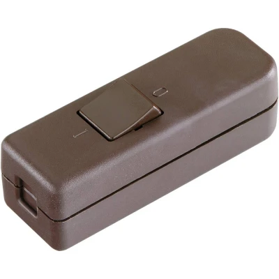 Immagine di interBär 8006 009.01 Interruttore A filo passante Marrone 1 x Off / On 6 pz.