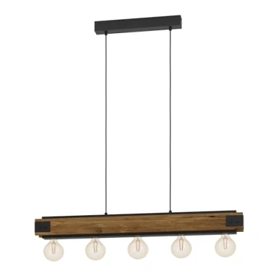 Immagine di Eglo LAYHAM Lampadario a Sospensione, Marrone/Nero