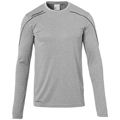 Immagine di uhlsport Stream 22 Maglia a Maniche Lunghe da Bambino, Bambini, Maglietta, 100347825, Dark Grau Melange/Schwarz, 152