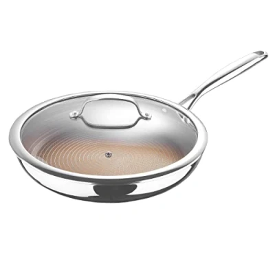 Immagine di MasterPRO GIRO Padella con coperchio 30 cm Acciaio inossidabile Rivestimento antiaderente ultra resistente Manico Cool Touch Adatta per forno e tutti i fornelli