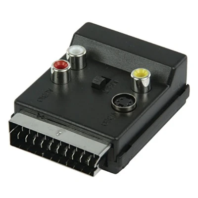 Immagine di Valueline SCART60 Adattatore Scart 21 pin (maschio femmina) passante + 3 RCA Audio Video e S VHS