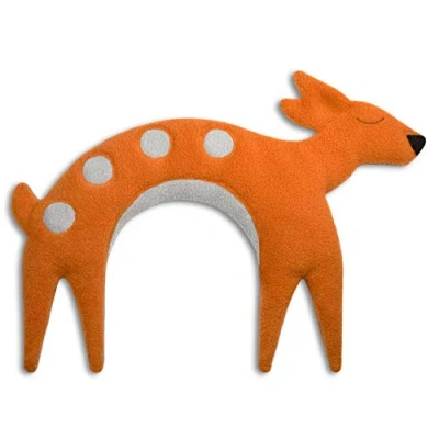 Immagine di CUSCINO RISCALDABILE Leschi per la pancia e schiena/Per collo, cervicale coliche dei neonati/Per microonde, con semi di grano/Flora capriola, arancione