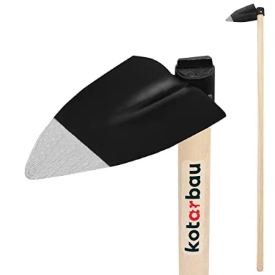 Immagine di KOTARBAU® Zappa da Giardino 138 mm x 110 a Forma di Foglia Cuore con Manico in Legno cm Strumenti Manuali Attrezzi Accessori Zappetta Giardinaggio