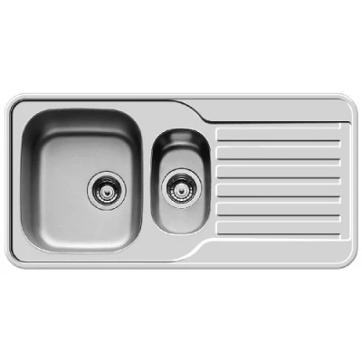 Immagine di Pyramis SPACE MINI 1 1/2B 1D, Lavabo da incasso in acciaio INOX, lucido, 108753912