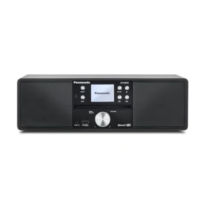 Immagine di Panasonic SC DM202EG K Sistema Stereo Micro Hi Fi Compatto con CD, Radio DAB+/FM, USB e Bluetooth, Altoparlanti da 24W, Telecomando, Display LCD TFT 2,4&quot;, Impostazioni EQ, Nero.