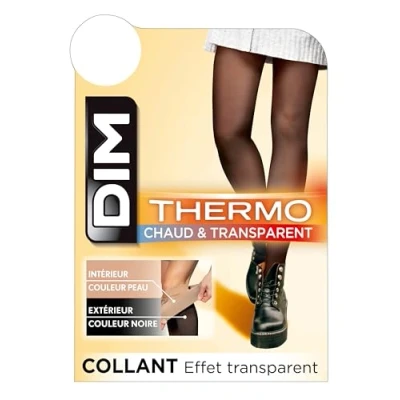 Immagine di DIM Collant Trasparenti 50D Effetto Thermal Donna x1, Nero, S M
