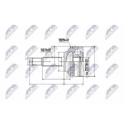 Immagine di NTY NPZ DW 021 Kit Giunto Omocinetico lato ruota