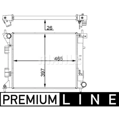 Immagine di Radiatore, raffreddamento motore BEHR MAHLE CR 1407 000P