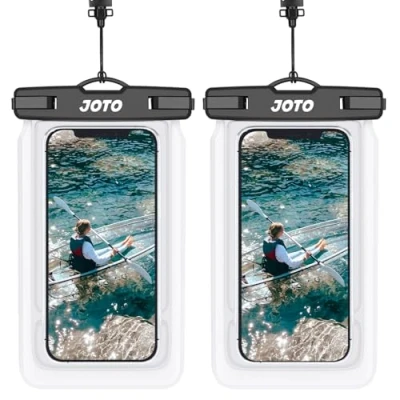 Immagine di JOTO [2 Pezzi] Custodia Impermeabile Galleggiante, Sacchetto Subacqueo Nuoto Immersioni Canottaggio Spiaggia per iPhone 12 Mini/11 Pro Max XS XR X 8 7 Plus, Galaxy S20 Ultra S10 Plus S9 Chiaro