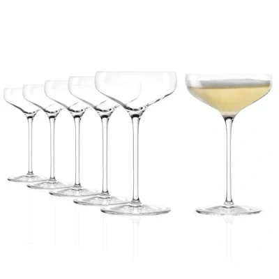 Immagine di Stölzle Lausitz Coppette Champagne TWIST Set di 6 220ml Eleganti Bicchieri in Cristallo per Spumante e Cocktail Resistenti Lavabili Lavastoviglie, Made Germany
