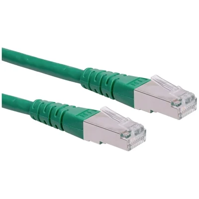 Immagine di Roline 21.15.1313 RJ45 cavo di rete, patch CAT 6 S/FTP 0.30 m Verde doppia schermatura 1 pz.
