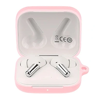Immagine di GIOPUEY Cilicone Case per OnePlus Buds PRO, PRO Custodia, Ultrasottile, Resistente ai Graffi, Cover Rosa