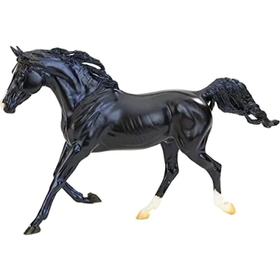 Immagine di Breyer Horses Traditional Series KB Omega Fahim Modello giocattolo per cavalli 29,2 x 22,9 cm Statuetta a cavallo in scala 1:9 #1846, multicolore
