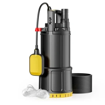 Immagine di Wiltec Pompa sommersa, 1000W 5500 l/h, prevalenza 30 m, Elettropompa a immersione per pozzi e cisterne