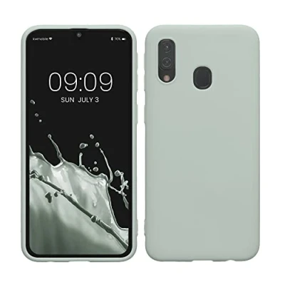 Immagine di kwmobile Custodia Compatibile con Samsung Galaxy A40 Cover Back Case per Smartphone in Silicone TPU Protezione Gommata menta freddo
