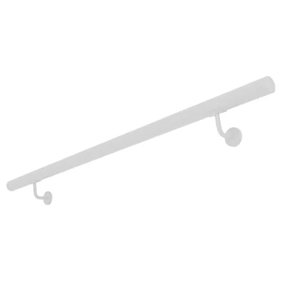 Immagine di corrimano in acciaio inox 50 200 cm ringhiera a muro per scale tubo di set completo bianco V2Aox, Lunghezza:50