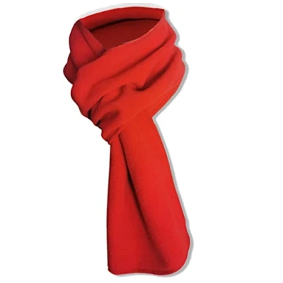 Immagine di Max Tonsen sciarpa in pile calda alla moda, morbida, leggera, tinta unita, per autunno, inverno, regalo di Natale donne, uomini, ragazze, ragazzi, multifunzione, rosso