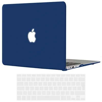 Immagine di TECOOL Custodia MacBook Air 13 Pollici 2017 2010 (A1466 A1369), Case Cover Opaca Rigida Plastica Ultrasottile +Accessori Copritastiera Silicone Italia Layout per Mac A1466 A1369 13,3&quot;, Blu Navy