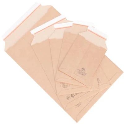 Immagine di verpacking 25 Buste in cartone ondulato 14,5 x 19 cm formato A6, per spedizioni con chiusura adesiva e apertura a strappo
