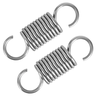Immagine di GUNGY Molle a Trazione 60mm Molla di Doppio Gancio in Acciaio Inossidabile Diametro Filo 2,5mm Esterno 20mm Tiro 14kg 2 Pezzi