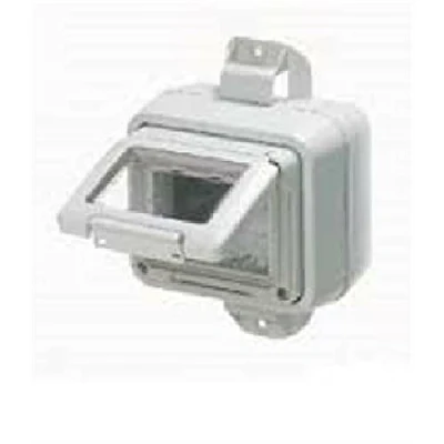 Immagine di Gewiss Contenitore per Apparecchi System, Stagno, 2 Posti, Fissaggio Abbraccio Palo, Grigio Ral 7035, IP55