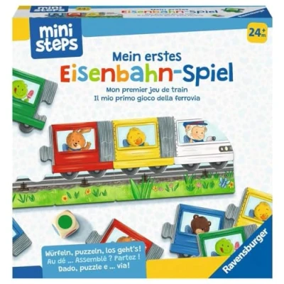 Immagine di Ravensburger ministeps 4187 Ferroviario, Primo Gioco di Dadi e Puzzle per Imparare i Colori, Giocattolo dai 2 Anni in su, Multicolore, Large