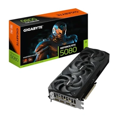 Immagine di Gigabyte GeForce RTX 5080 WINDFORCE OC SFF 16G Scheda Grafica 16 GB GDDR7, 256 bit, PCI E 5.0, 2670MHz Frequenza Base, 3 x DP 2.1a, 1 HDMI 2.1b, GV N5080WF3OC 16GD