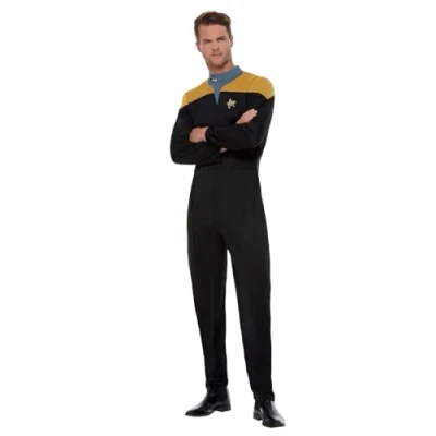 Immagine di SMIFFYS Star Trek Voyager, uniforme ingegneria/sicurezza, Oro e nero, Tuta, stemma delta insegne di rango