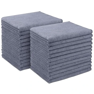 Immagine di AIDEA 24 panni in microfibra ultra assorbenti, panno multiuso per auto, morbido e senza pelucchi, casa, cucina, auto (30,5 cm x 40,6 cm)