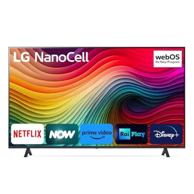 Immagine di LG NanoCell 65&#039;&#039;, Serie 81 2024, 65NANO81T6A, Smart TV 4K, Processore α5 Gen7, 20W, 3 HDMI, Filmmaker Mode, Game Optimizer, Alexa, Wi Fi, webOS 24, Telecomando puntatore, Ashed Blue
