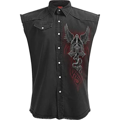 Immagine di Spiral M602 Workshirts Camicia Button Down, Black, L Uomo
