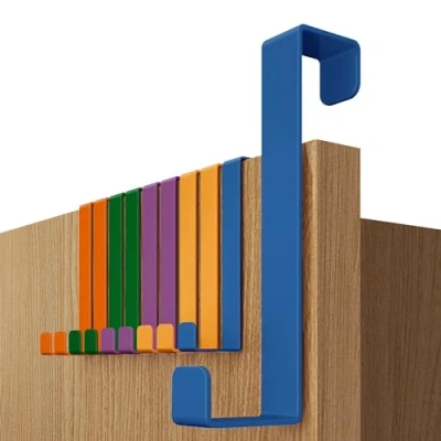 Immagine di 4smile ganci appendiabiti da porta 1.6cm 2.2cm 10 pezzi, Argento Acciaio inossidabile, gancio