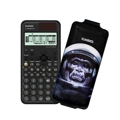 Immagine di Casio FX 991DE CW ClassWiz calcolatrice scientifica tecnica con Art case &quot;Space Monkey&quot;, menù tedesco (edizione limitata)